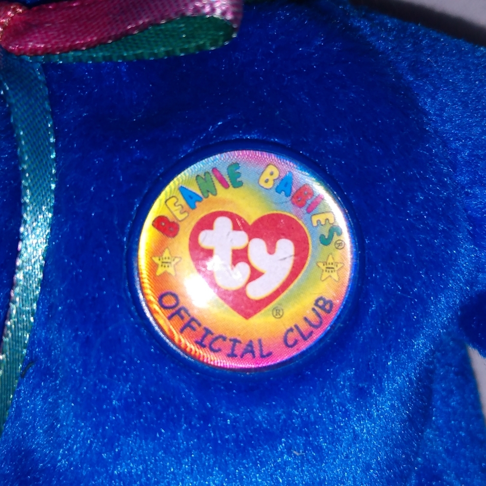 Ty beanie baby official club bear 1st